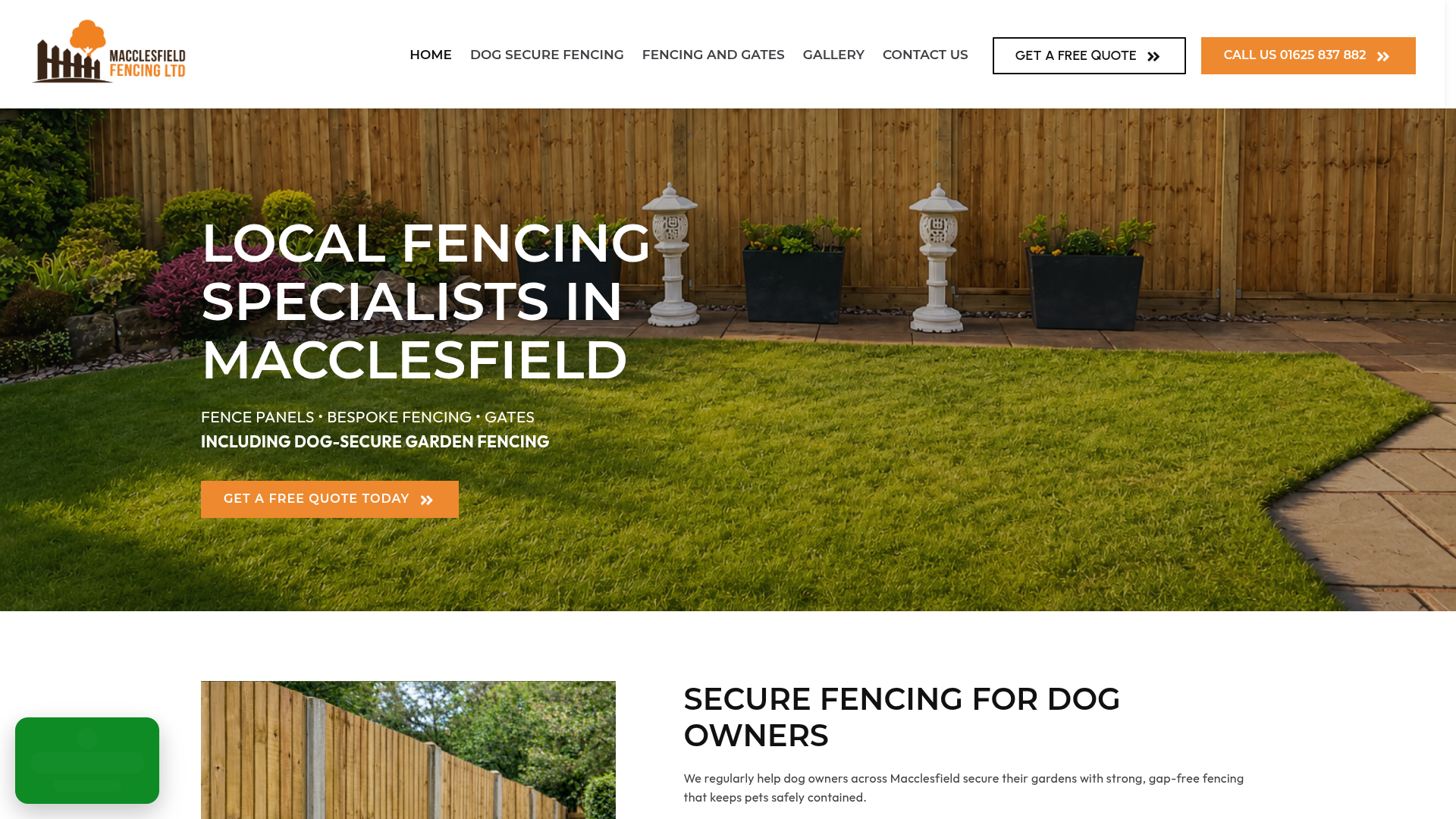 Macclesfield Fencing homepage — local fencing specialists